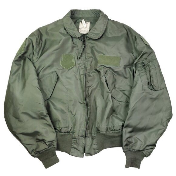 Military Flyer's Jacket CWU-36/P Flight Aramid Summer Vintage 90s Dry Cleaned XL - Picture 1 of 14